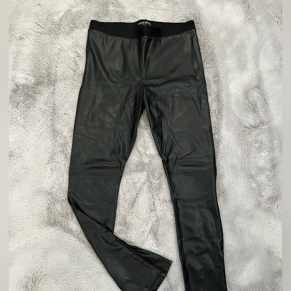 DAVID LERNER Pleather Leggings Women’s Large - Picture 2 of 4
